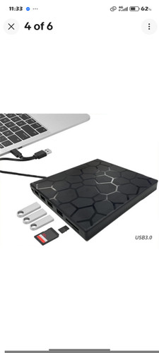 درایو سیدی و دیویدی اکسترنالمدل B0250، رایتر USB 3.0، رایتر ریدر، پخشکننده برای ویندوز 7/8/10/11