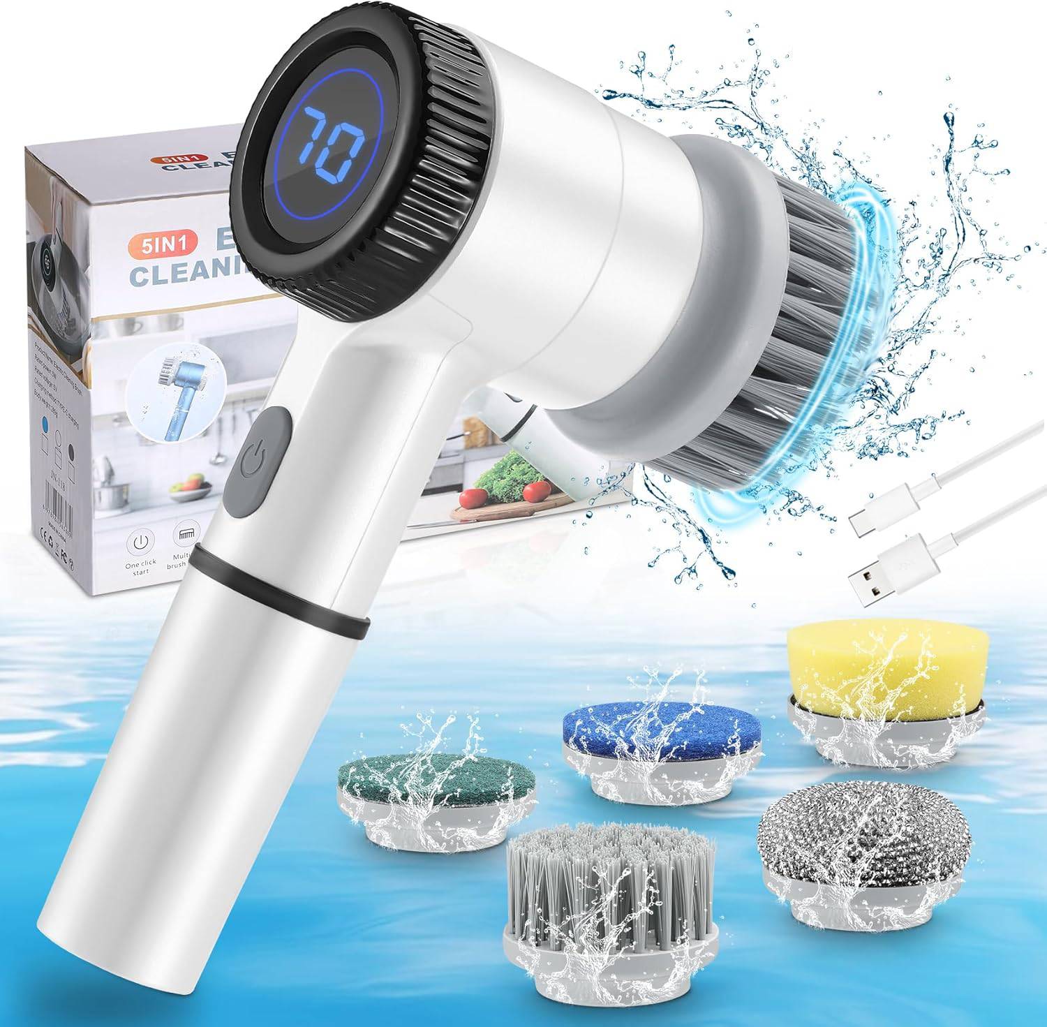 برس تمیز کننده شارژي خانگی  مدل 5in1