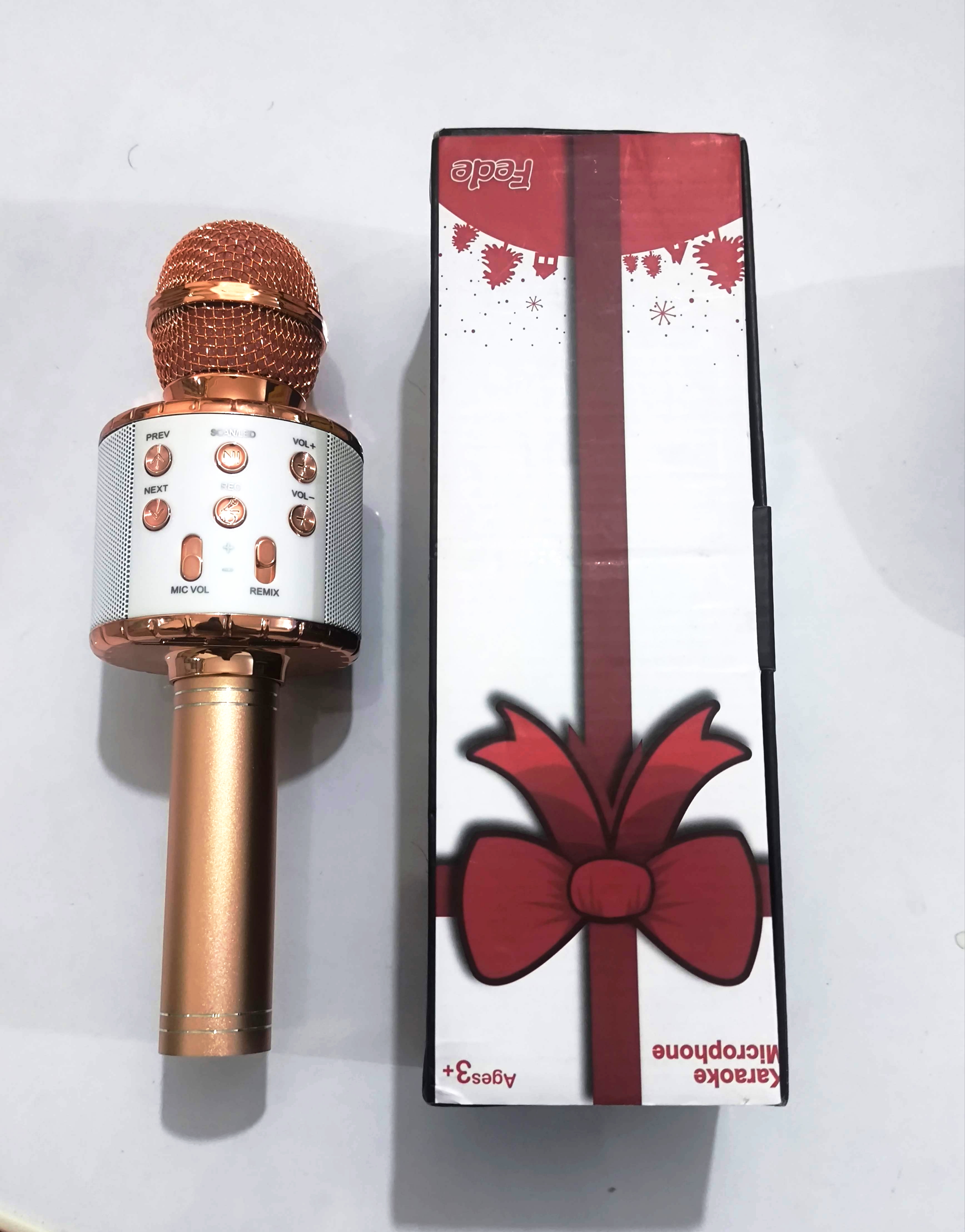 میکروفن اسپیکر بلوتوثی  کارائوکه Karaoke مدل FM920506 با رقص نور بسیار زیبا و کیفیت اصلی
