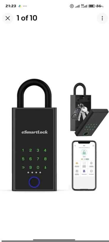 جعبه قفل هوشمندبرندeSmartLock، جعبه قفل کلیدی قابلیت باز کردن با برنامه کد، اثر انگشت ، بلوتوث