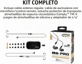 هدفون مانیتورینگ داخل گوشی برند MEE audio مدل M6 PRO برای نوازندگان، مدل نسل دوم با صدای بهبود یافته، قلابهای سیم حافظهدار و کابلهای قابل تعویض، هدفون حرفهای با