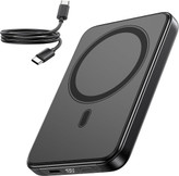 پاوربانک بیسیم مغناطیسی C19 pw، پاوربانک با ورودی و خروجی USB C با شارژ سریع 20 وات، شارژر القایی قابل حمل سازگار با سری آیفونهای 17/16/15/14/13/12
