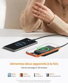 پاوربانک بیسیم مغناطیسی C19 pw، پاوربانک با ورودی و خروجی USB C با شارژ سریع 20 وات، شارژر القایی قابل حمل سازگار با سری آیفونهای 17/16/15/14/13/12