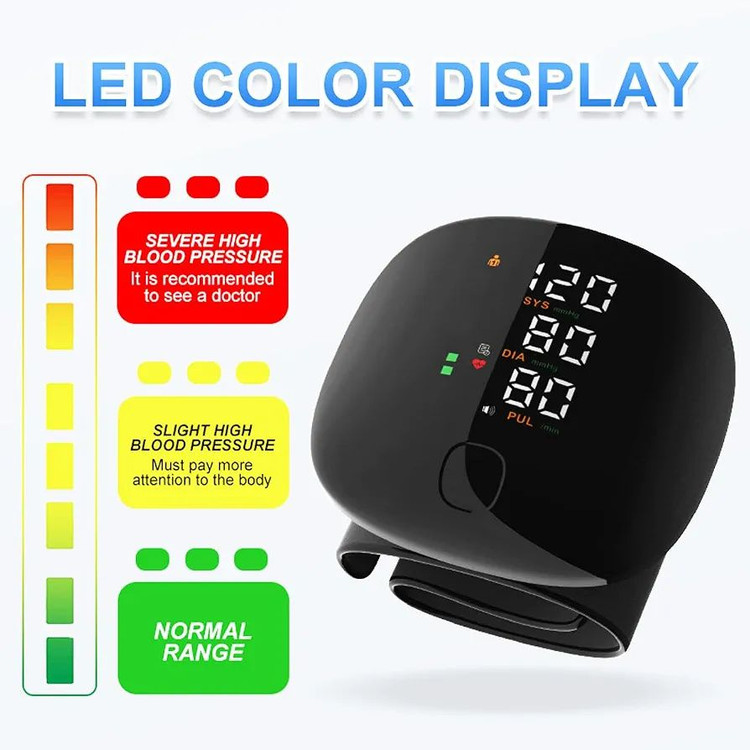 فشارسنج مچی دیجیتال با نمایشگر LED و کاف قابل تنظیم (13.5 تا 19.5 سانتیمتر)، حافظه برای 2 کاربر - حافظه خواندن 99x2