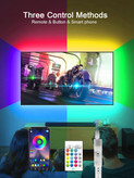 نوار LED دور تلویزیون مدل کانتوتو SSG-104: نورپردازی هوشمند RGB با همگامسازی موسیقی و کنترل برنامه
