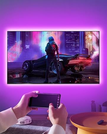 نوار LED دور تلویزیون مدل کانتوتو SSG-104: نورپردازی هوشمند RGB با همگامسازی موسیقی و کنترل برنامه