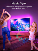 نوار LED دور تلویزیون مدل کانتوتو SSG-104: نورپردازی هوشمند RGB با همگامسازی موسیقی و کنترل برنامه