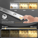 چراغ زیر کابینتی با ظرفیت باتری قوی 1200 میلیآمپر 30 سانتیمتر ۳ وات Ylatoial مدل ZQ-HW30D
