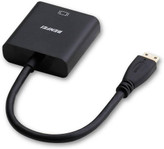 آداپتور مینی HDMI به VGA بنفی، سازگار با اولترابوکها، نوتبوکها، تبلتها، دوربینهای عکاسی و فیلمبردداری- مشکی
