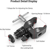 پایه نگهدارنده کلیپسی Small Rig مدل ۱۱۲۴ با پیچ ¼ اینچی