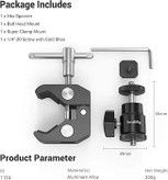 پایه نگهدارنده کلیپسی Small Rig مدل ۱۱۲۴ با پیچ ¼ اینچی