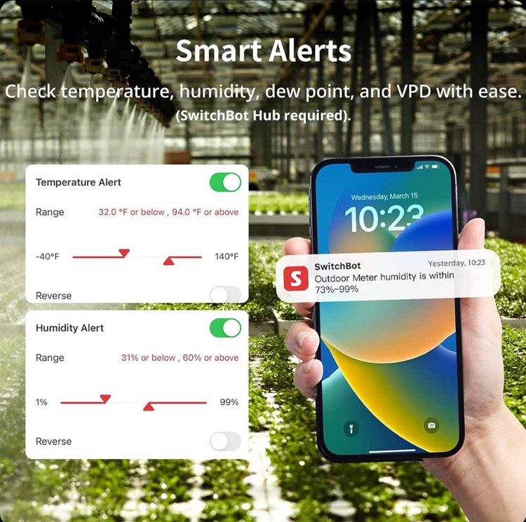 دماسنج و رطوبت سنج داخلی و خارجی SwitchBot IP65 بی سیم
