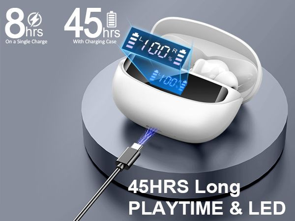ایرپاد بلوتوثی Nerunsa مدل D60 pro رنگ سفید( بسیار باکیفیت)
