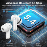 ایرپاد بلوتوثی Nerunsa مدل D60 pro رنگ سفید( بسیار باکیفیت)