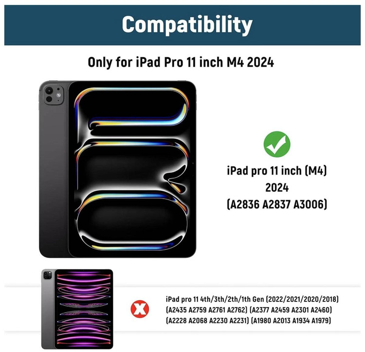 پک کاور و کیبورد برای Ipad pro 11 (2024) مدل Smart Keyboard CASE