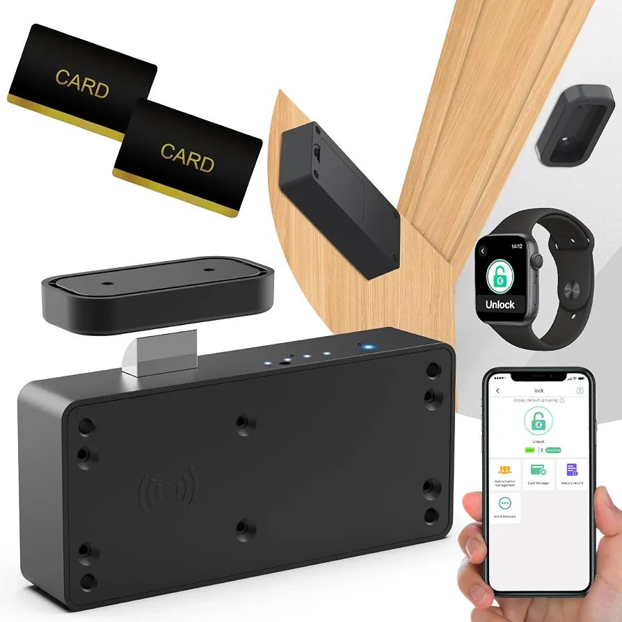 قفل کابینت هوشمند Eseesmart، قفل‌های کشو الکترونیکی بلوتوثی بدون کلید RFID مخفی،